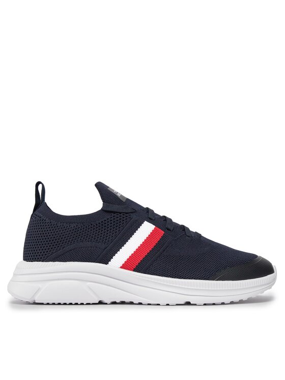 Sneakers Tommy Hilfiger Modern Runner Knit Stripes Ess FM0FM04798 Bleumarin