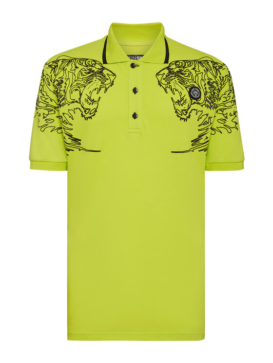 Plein Sport Plein Sport Polo 13121 Żółty Slim Fit