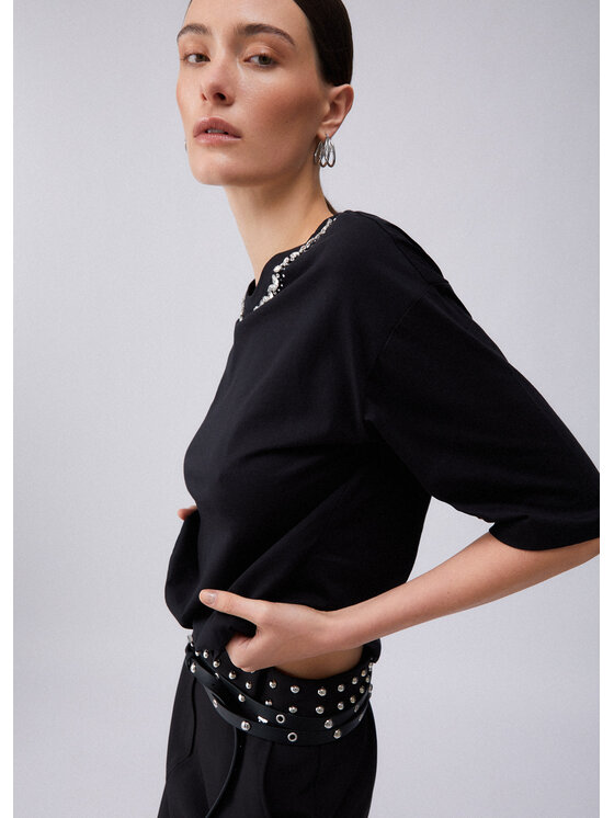 Liu Jo Liu Jo T-shirt WA6128JS904P9320 Nero Regular Fit