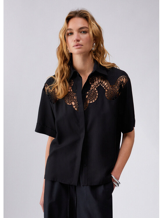 Liu Jo Liu Jo camicia di jeans UA6296D033822222 Nero Regular Fit