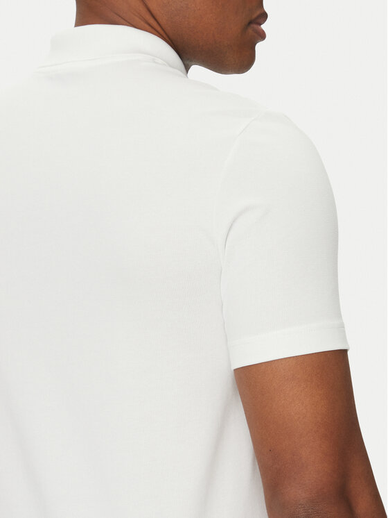 Lacoste Lacoste Тениска с яка и копчета DH5522 Бял Regular Fit