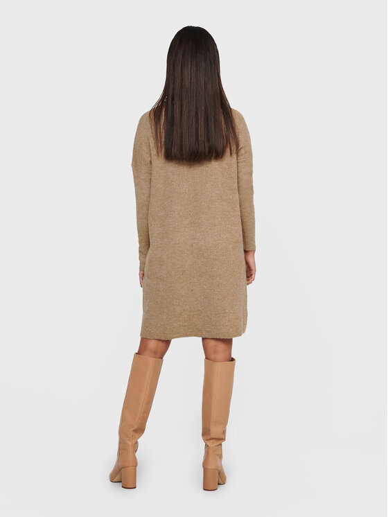 ONLY ONLY Trikotažinė suknelė Jana 15140166 Smėlio Regular Fit