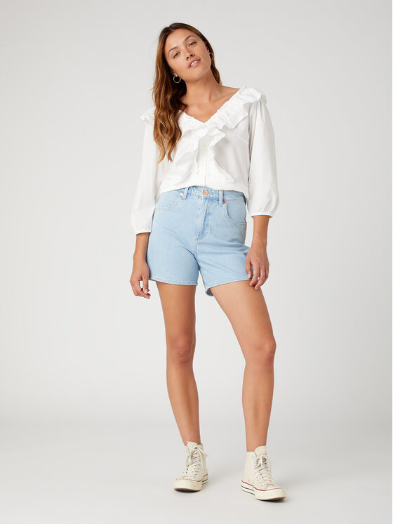 Wrangler Wrangler Pantaloni scurți de blugi W25H3832W 112332447 Albastru celest Regular Fit