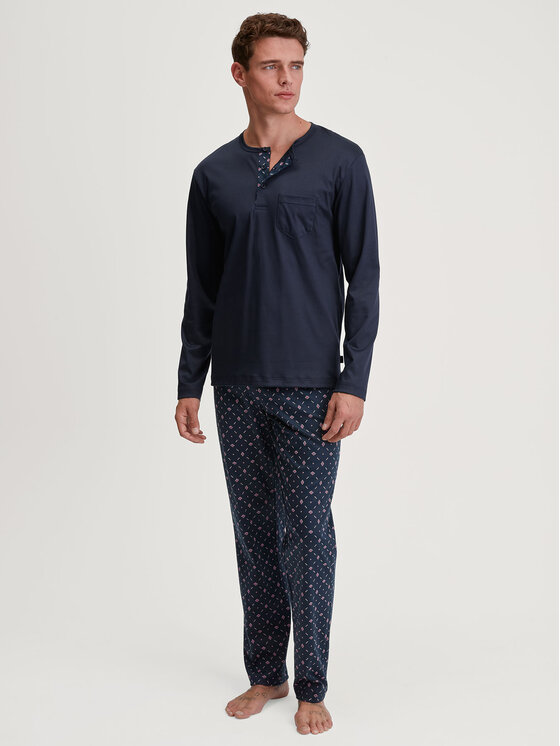 Calida Calida Pyžamo 45480 Tmavomodrá Regular Fit