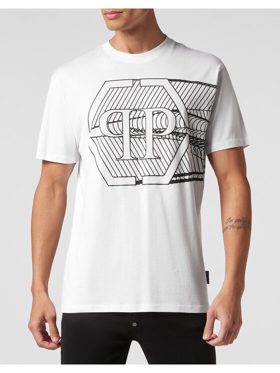 PHILIPP PLEIN PHILIPP PLEIN T-Shirt 4621 Biały Regular Fit