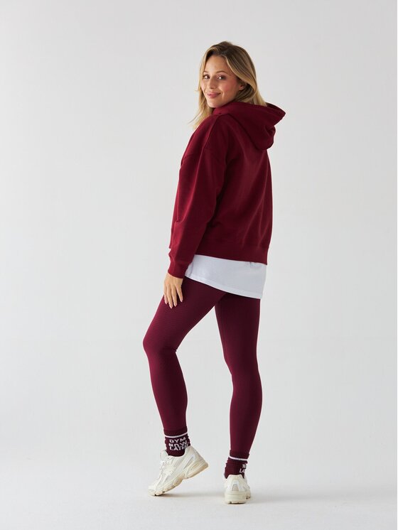BeShaped BeShaped Bluza Pilates Princess Bordowy Oversize