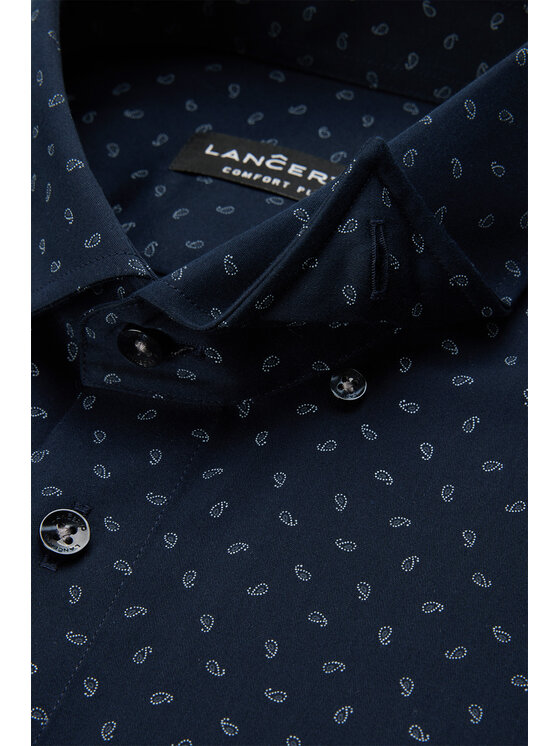 Lancerto Lancerto Koszula Michela KO073225000017 Granatowy Slim Fit