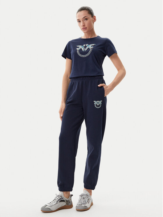 PINKO PINKO Póló Quentin 100535 A2G7 Sötétkék Regular Fit