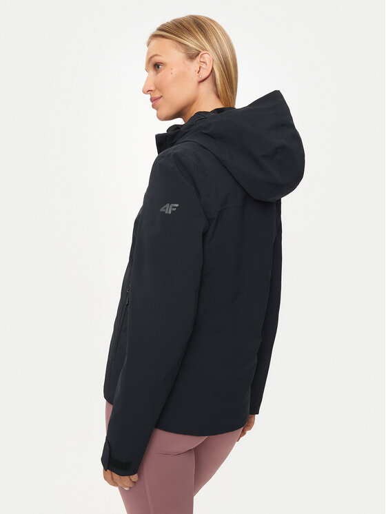 4F 4F Лижна куртка 4FWAW24TTJAF572 Чорний Regular Fit