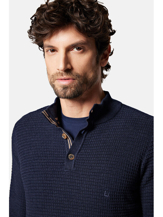 Lancerto Lancerto Sweter Jonathan SW073223000084 Granatowy Regular Fit