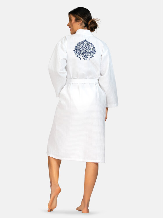 Feba Feba Accappatoio SZL03 Bianco Relaxed Fit