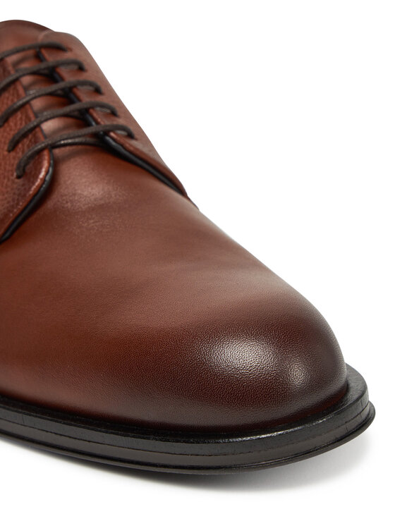 Tommy Hilfiger Tommy Hilfiger Półbuty Core Hilfiger Leather Shoe FM0FM05375 Brązowy