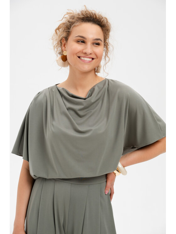 blue shadow blue shadow Bluzka Binni Khaki Regular Fit