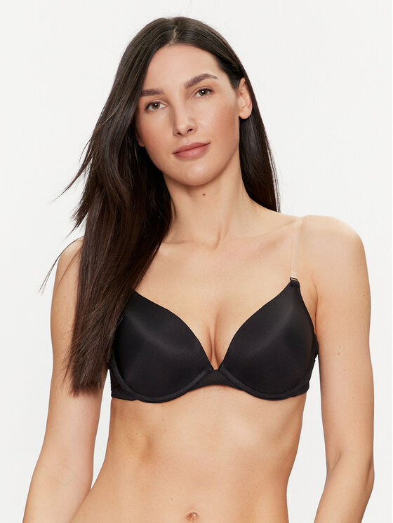 Push-up-BH Hunkemöller, Größe 75E Schwarz Transparent Back 202117