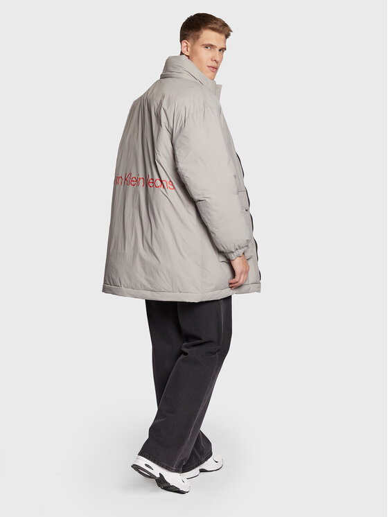 Calvin Klein Jeans Calvin Klein Jeans Зимно яке J30J321907 Сив Relaxed Fit