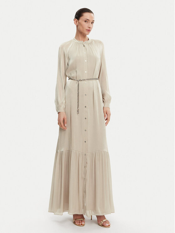 MICHAEL Michael Kors MICHAEL Michael Kors Rochie tip cămașă MS482CM8BB Bej Regular Fit