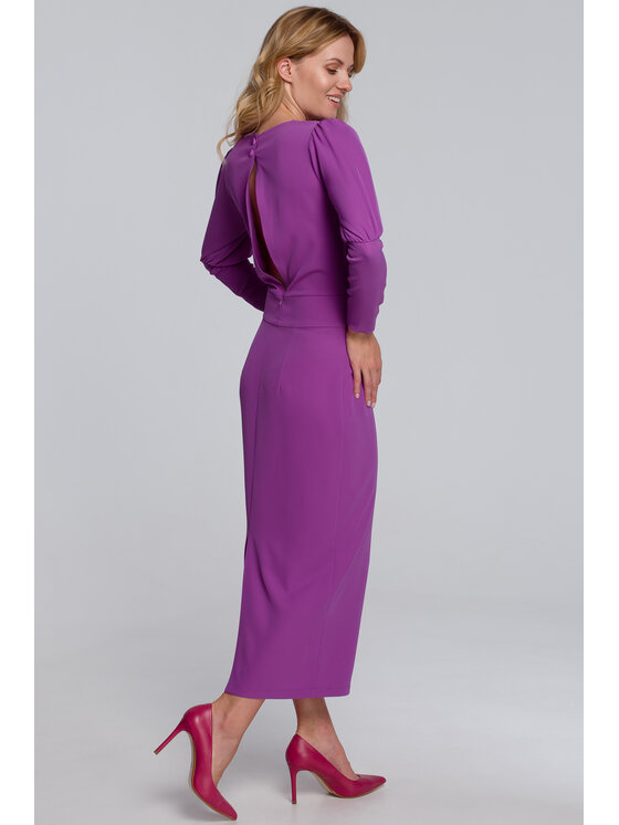 Makover Makover Vestito da giorno K079 Viola Regular Fit