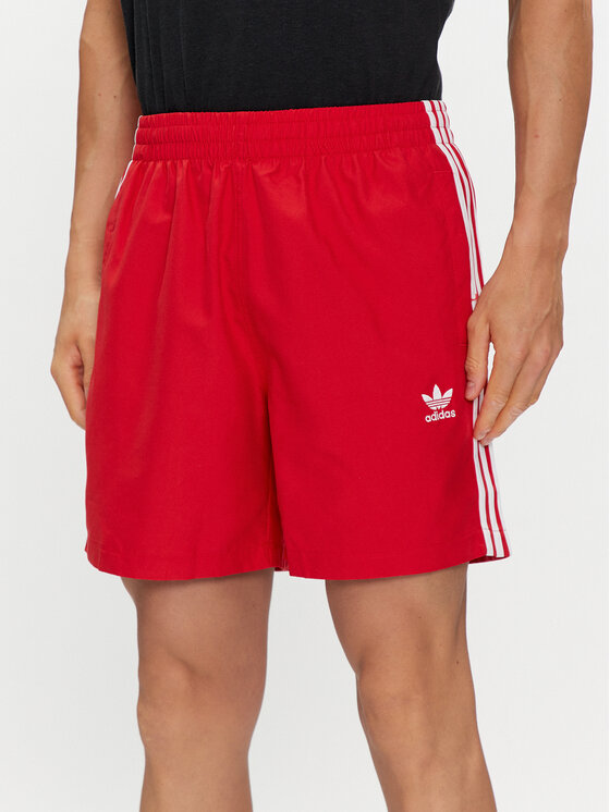 adidas Plavecké šortky Originals Adicolor 3-Stripes Swim Shorts H44768 Červená