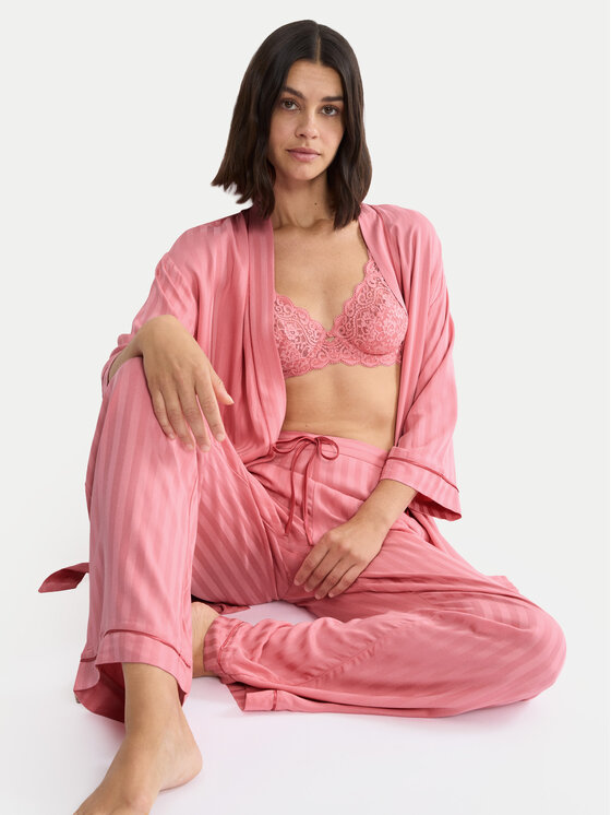 Triumph Triumph Chalatas Amourette Jacquard 10227267 Rožinė Relaxed Fit