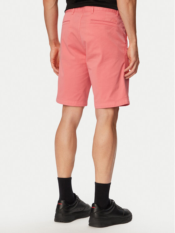BOSS BOSS Auduma šorti 50536723 Gaiši sarkana Slim Fit
