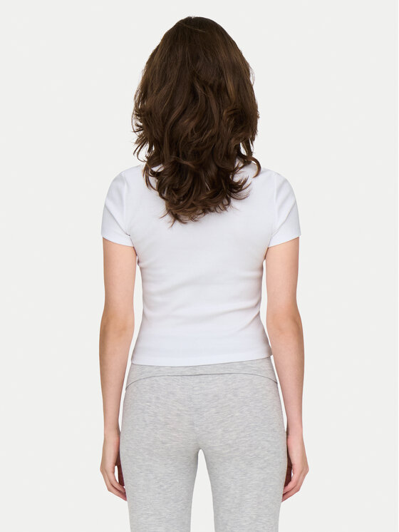 ONLY ONLY T-Shirt Val 15339774 Biały Slim Fit
