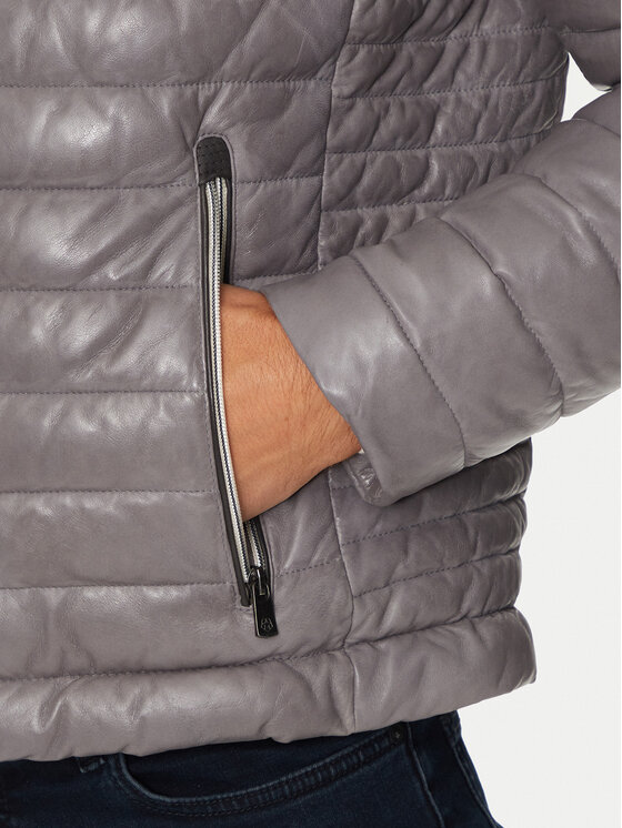 Milestone Milestone Lederjacke Cortino 431019 60515 Grau Regular Fit