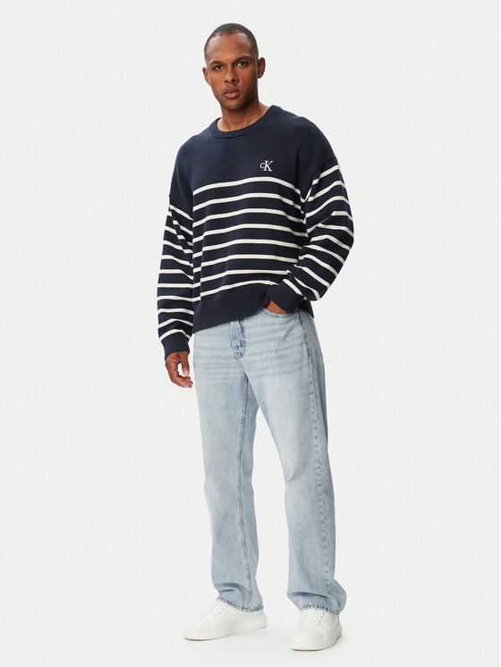 Calvin Klein Jeans Calvin Klein Jeans Пуловер LV04RG305G Тъмносин Relaxed Fit