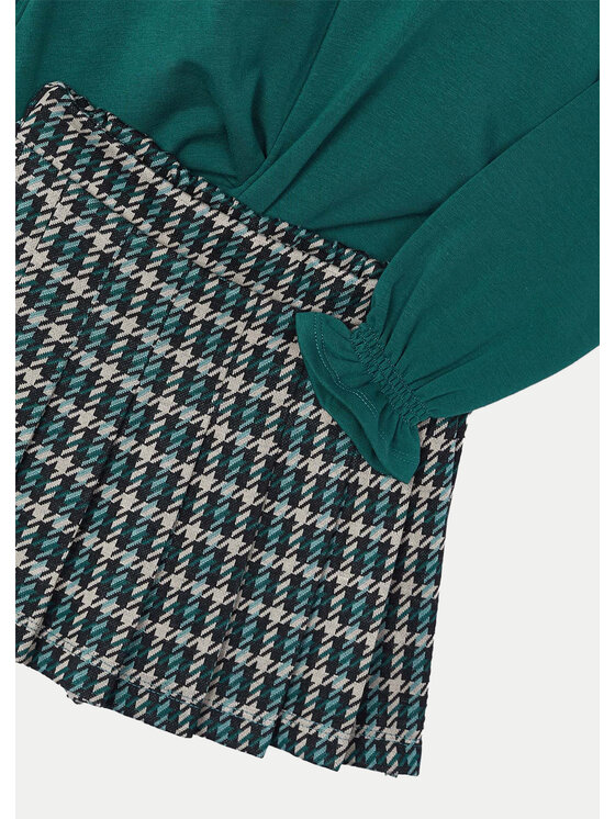 Mayoral Mayoral Komplet sweter i szorty materiałowe 4220 Zielony Regular Fit