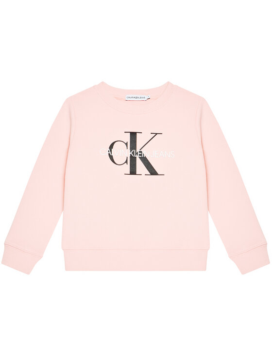Calvin Klein Jeans Felpa Monogram Logo IU0IU00069 Rosa Regular Fit •  Modivo.it