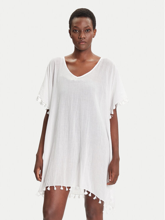 Seafolly Seafolly Rochie de plajă Amnesia 52162 Alb Regular Fit