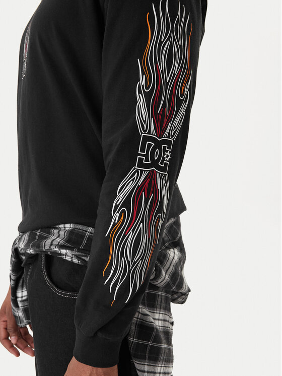 DC Shoes DC Shoes Longsleeve Burn Out HLS EDYZT04355 Чорний Regular Fit