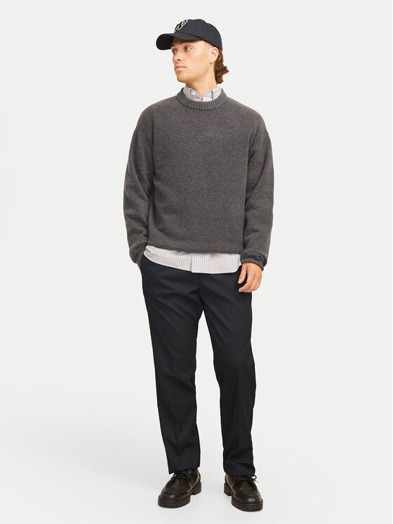 Jack & Jones Jack & Jones Chinosy Kane Edwin 12268303 Czarny Relaxed Fit