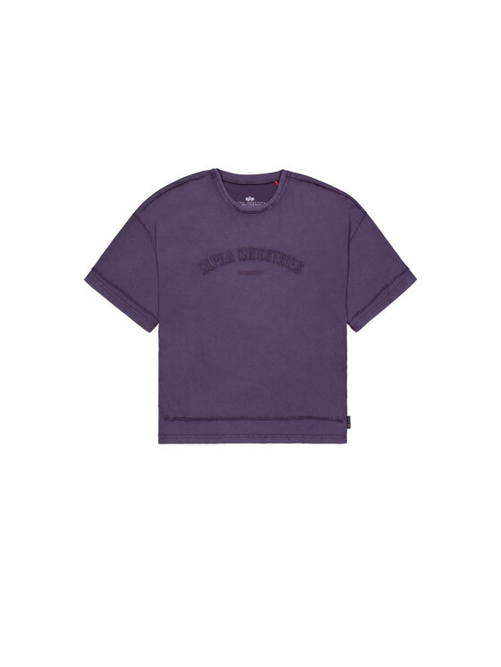 Alpha Industries Alpha Industries T-Shirt Open Edge T-Shirt Fioletowy Relaxed Fit