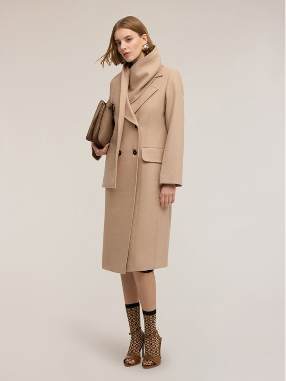 Motivi Motivi Cappotto invernale 0006Q100635N012 Crema Regular Fit