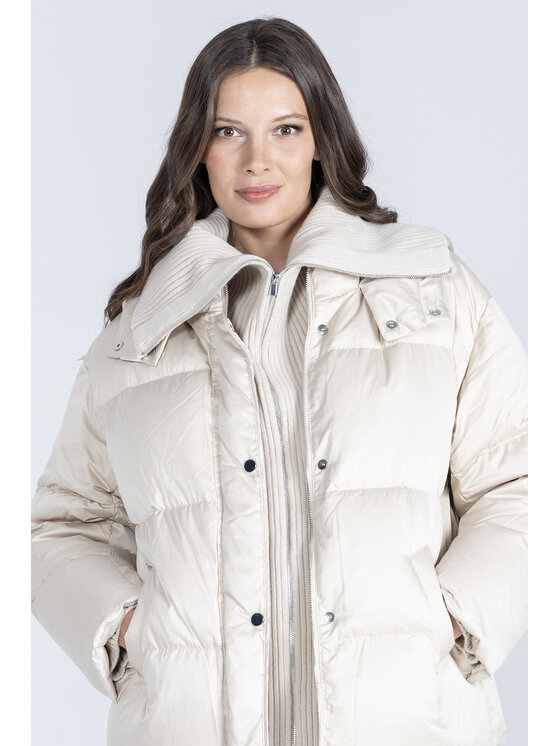 Deni Cler Milano Deni Cler Milano Kurtka zimowa T-DC-9054-E5-12-12-1 Beżowy Regular Fit