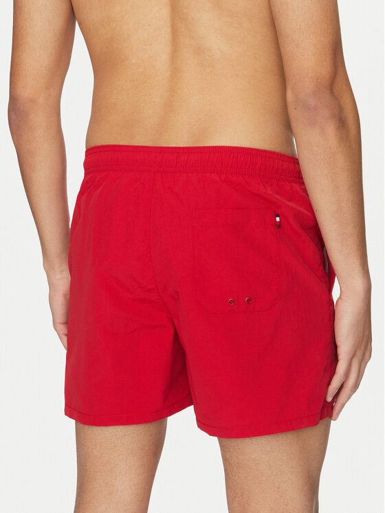 Tommy Hilfiger Tommy Hilfiger Szorty kąpielowe UM0UM03477 Czerwony Regular Fit