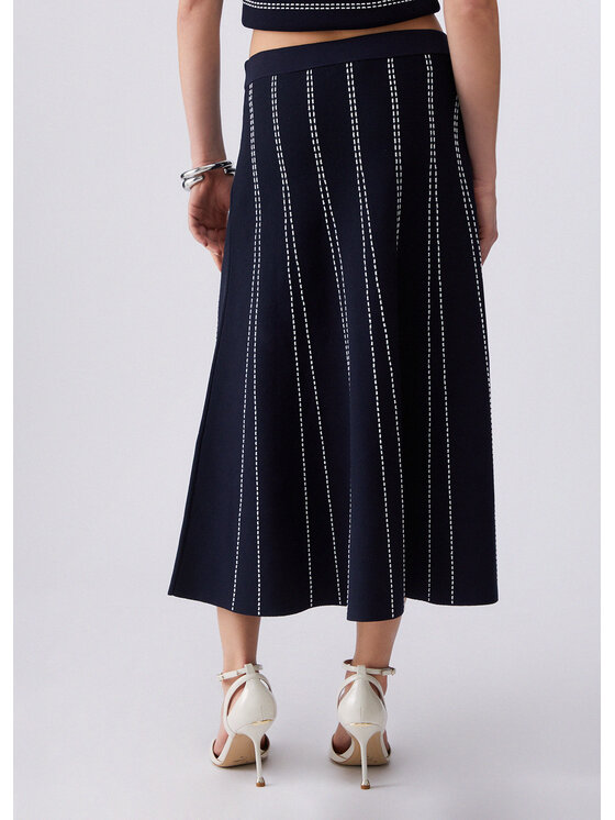 Liu Jo Liu Jo Spódnica midi WA6148MA81RL9057 Fioletowy Regular Fit