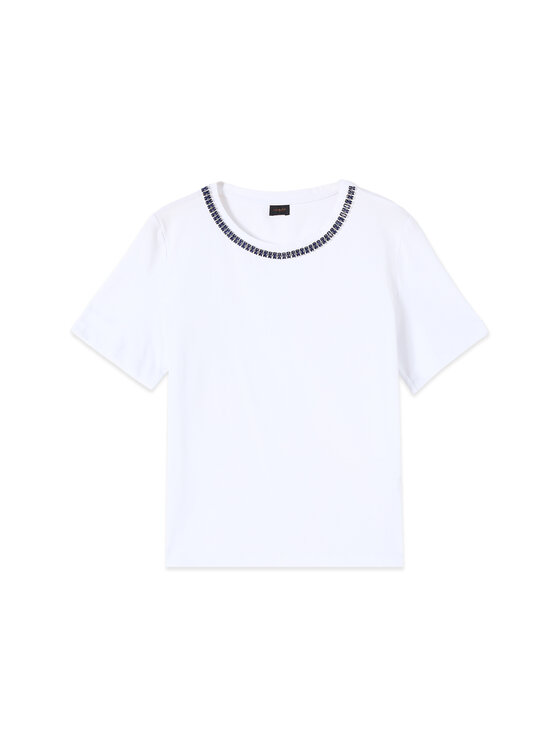 Oltre Oltre T-shirt G0AEJ005031N011 Bianco Regular Fit