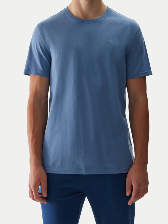 4F 4F Marškinėliai 4FWSS24TTSHM1154 Mėlyna Regular Fit