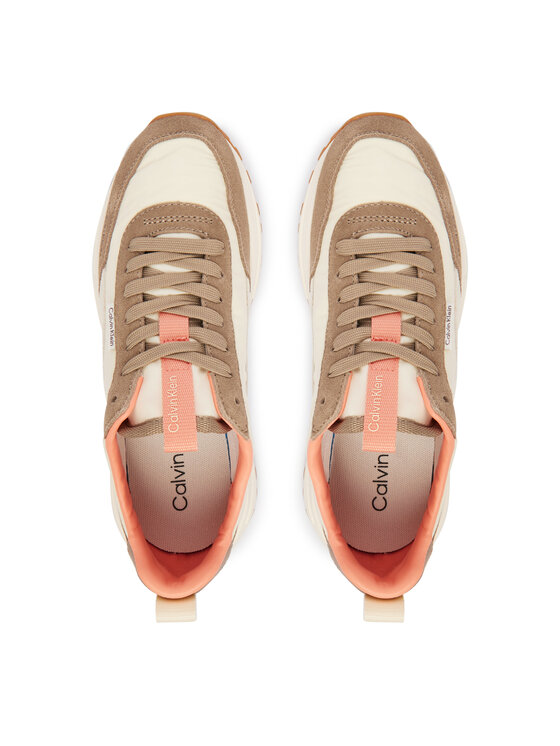 Calvin Klein Calvin Klein Sneakersy Hike Runner Nylon Mix HW0HW03279 Brązowy