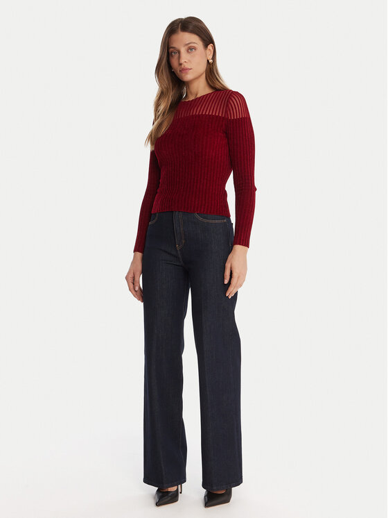 Guess Guess Pulover W5BR62 Z0890 Roșu Slim Fit