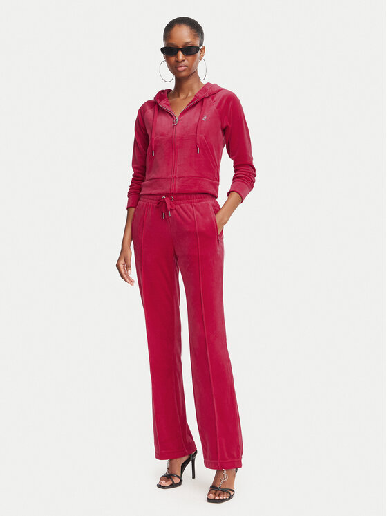 Juicy Couture Juicy Couture Spodnie dresowe Tina JCAPW045 Czerwony Regular Fit
