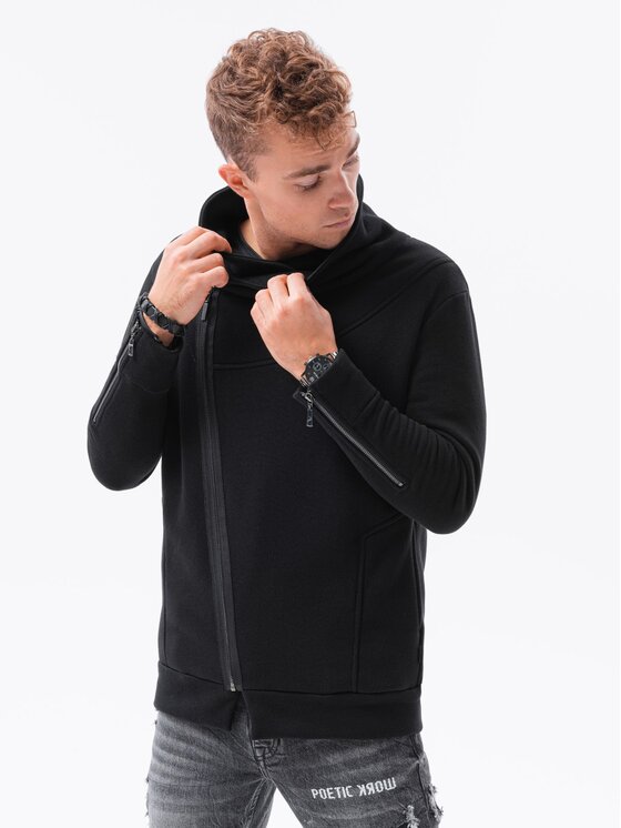 Ombre Ombre Mikina B1362 Černá Regular Fit