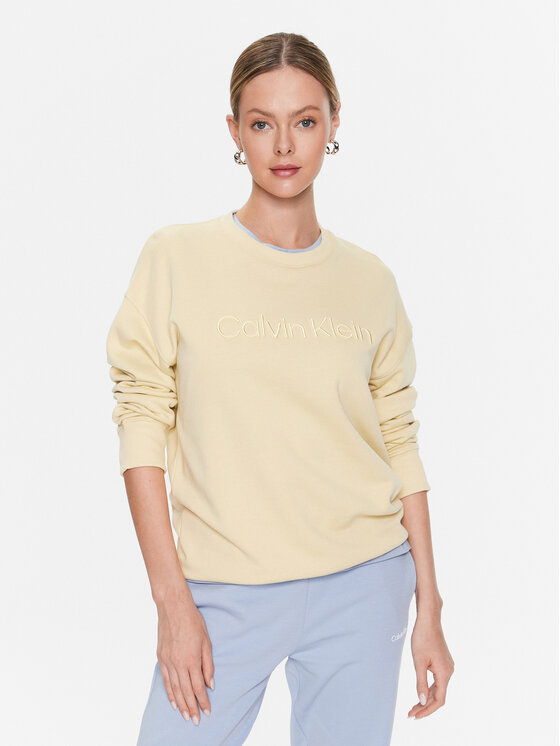 Calvin Klein Bluză Embroidered Logo K20K205328 Galben Regular Fit Bluză imagine noua