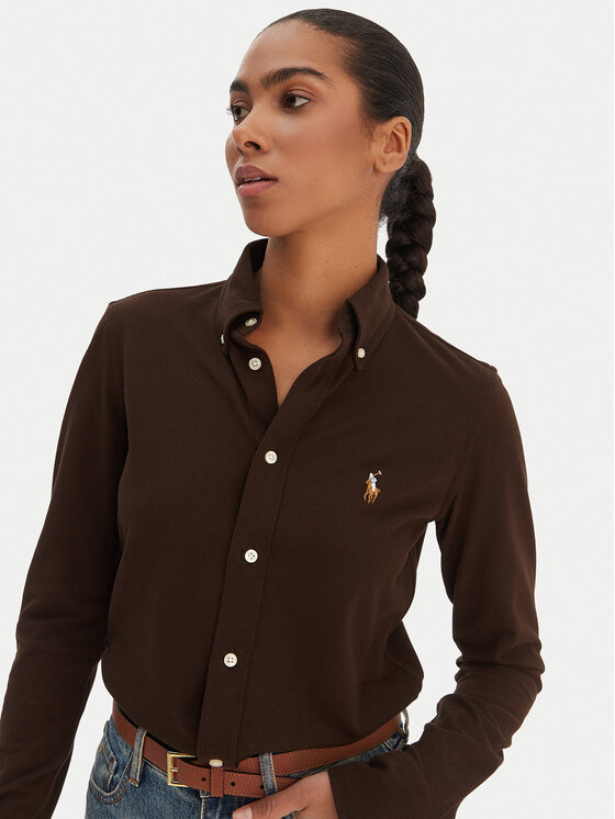 Polo Ralph Lauren Polo Ralph Lauren Koszula 211924258501 Brązowy Slim Fit