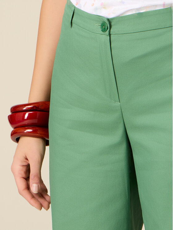 Oltre Oltre Spodnie materiałowe P02BR009295N015 Zielony Baggy Fit