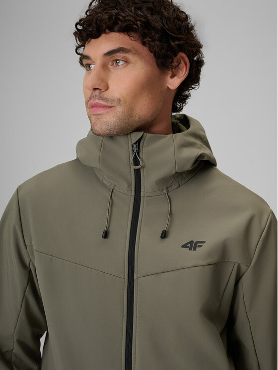 4F 4F Kurtka przejściowa URBAN COMMUTER Khaki Regular Fit