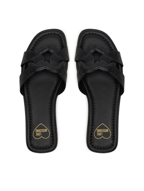 LOVE MOSCHINO LOVE MOSCHINO Klapki JA28092G1MIB0000 Czarny