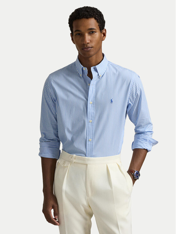 Męska Koszula Polo Ralph Lauren, Rozmiar XL, Błękitna, 710929346016