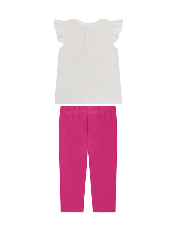 Guess Guess Súprava tričko a legíny A6GG08 K6YW4 Biela Regular Fit